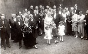 Hochzeitsgesellschaft / Wedding party Zohren-Lenders 08.10.1929 in Düsseldorf/D
